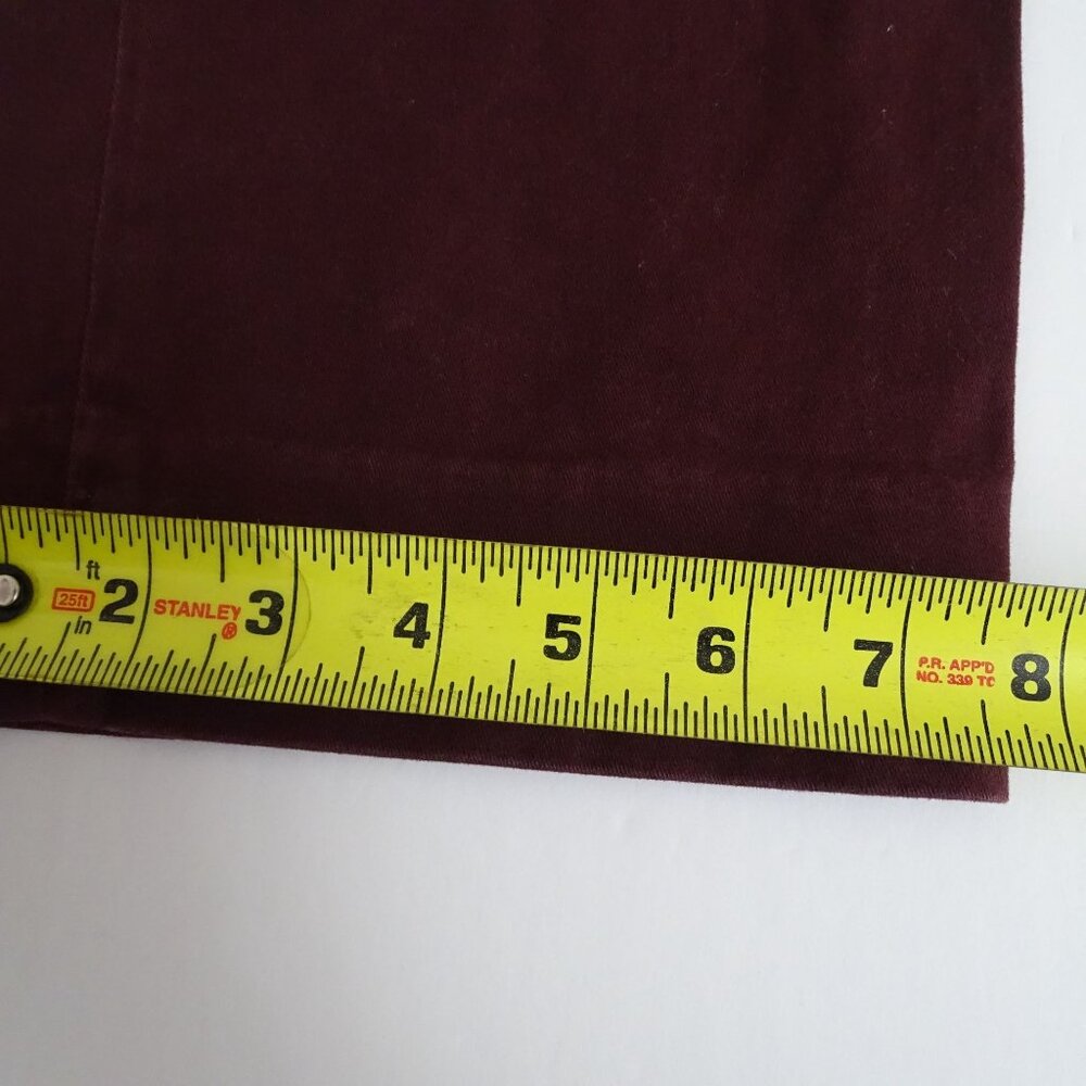 Gap Stretch Straight Chino Cropped Pants Women Size 14 Burgundy Red Pockets - Picture 15 of 15